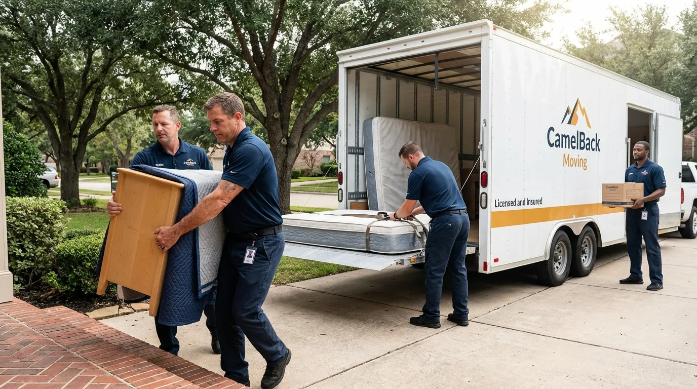Crew loading residential truck for cross-state move from Lavallette, NJ