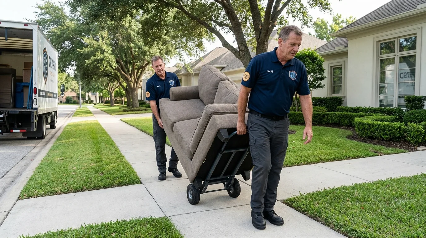 Local residential moving crew loading furniture in Lavallette, NJ